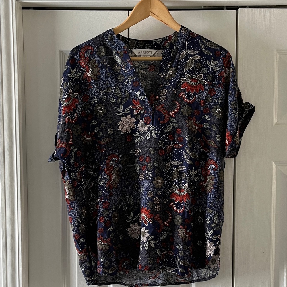 Apricot New 6 Floral Top